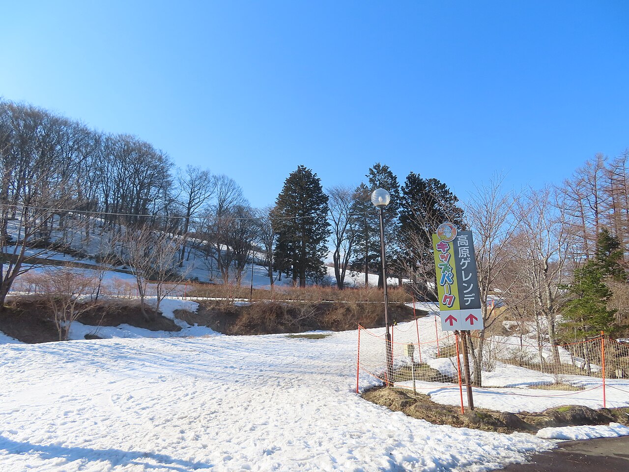 みやぎ蔵王えぼしリゾートの雪の山とゲレンデ